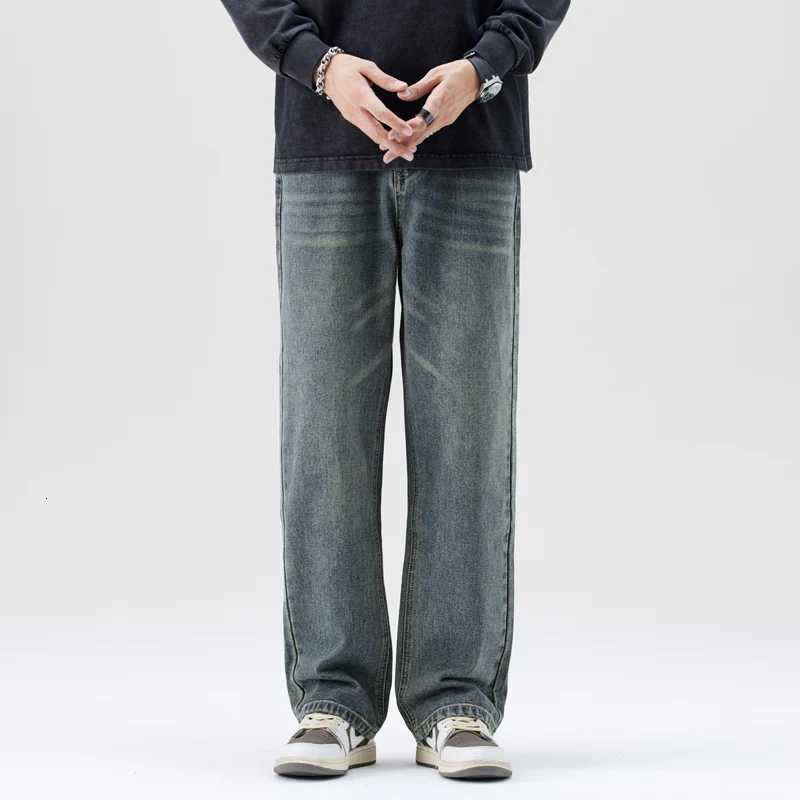 Retro Jeans N 2025 Mens New Loose Leg Straightleg Fashionable Brand Casual Autumn and Winter Pants MenZ250917