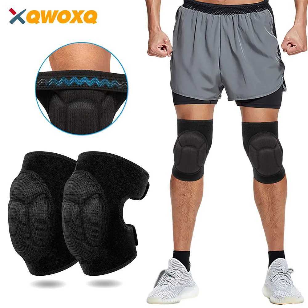 1 Pair Adult Sports Knee Pads AntiSlip Collision Kneepads with Thick EVA Foam House Cleaning Volleyball Football Knee Sleeve J250917
