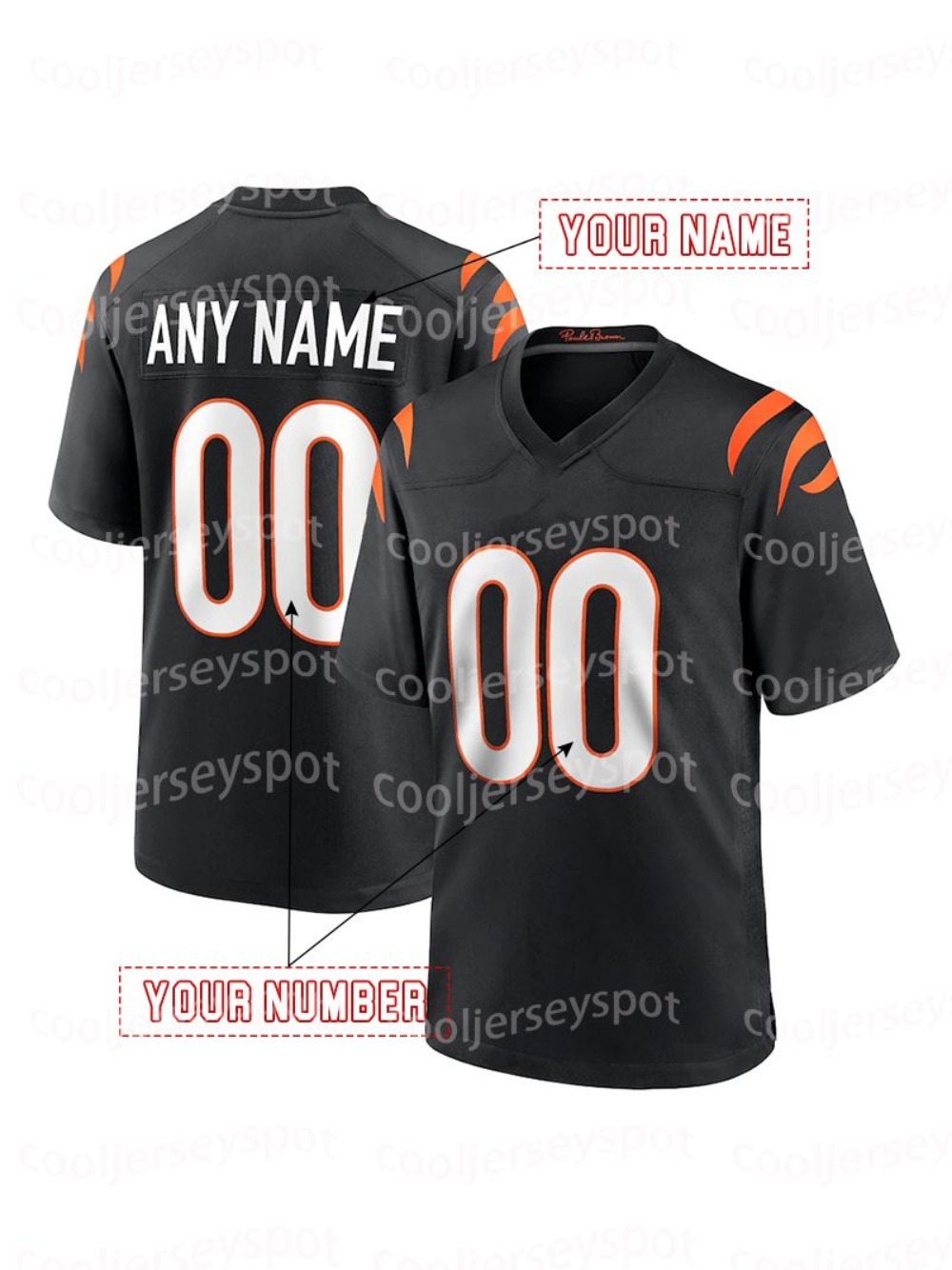 Custom Football Jersey Joe Burrow Tee Higgins Chase Chase Brown Trey Hendrickson Brown 9 for fans