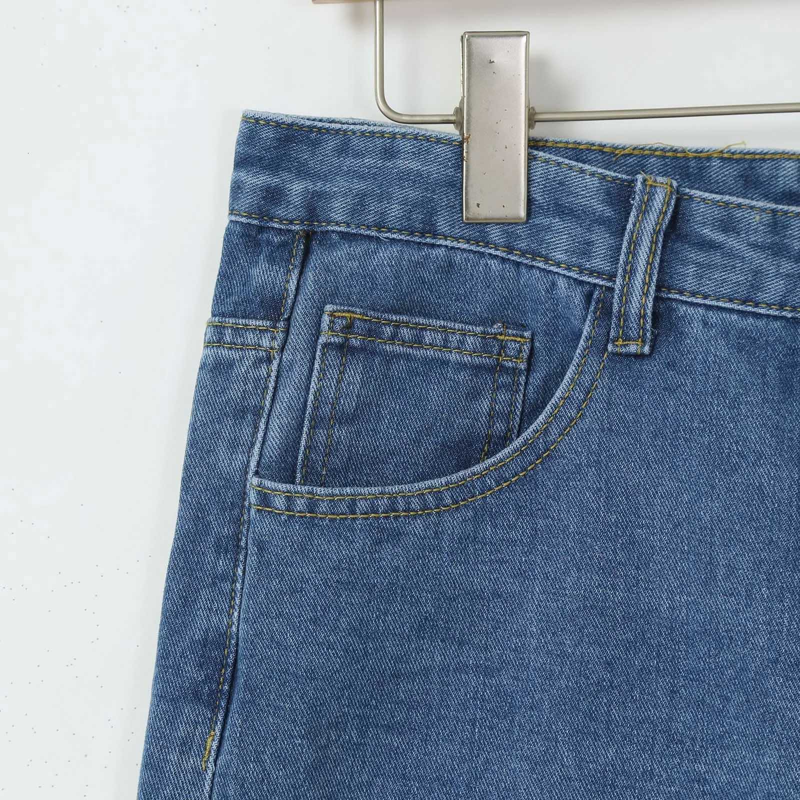 Men Wide Leg Denim Pants High Waist Baggy Belt Hip Hop Trousers Plus Size Loose Stylish Streetwear Mens Summer Versatile BottomZ250917