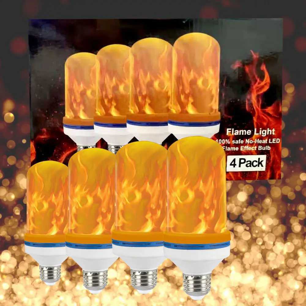 Led E27 Night Light 4 modes LED flame LED Bulb 9W AC85265V for festival blue flame effect yellow flame LED bulb dimming C250917