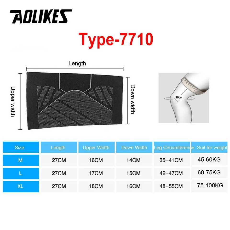 AOLIKES 1PCS Sports Compression Knee Brace Elastic Support Pads Knee Pads Fitness Equipment Volleyball Basketball Cycling J250917