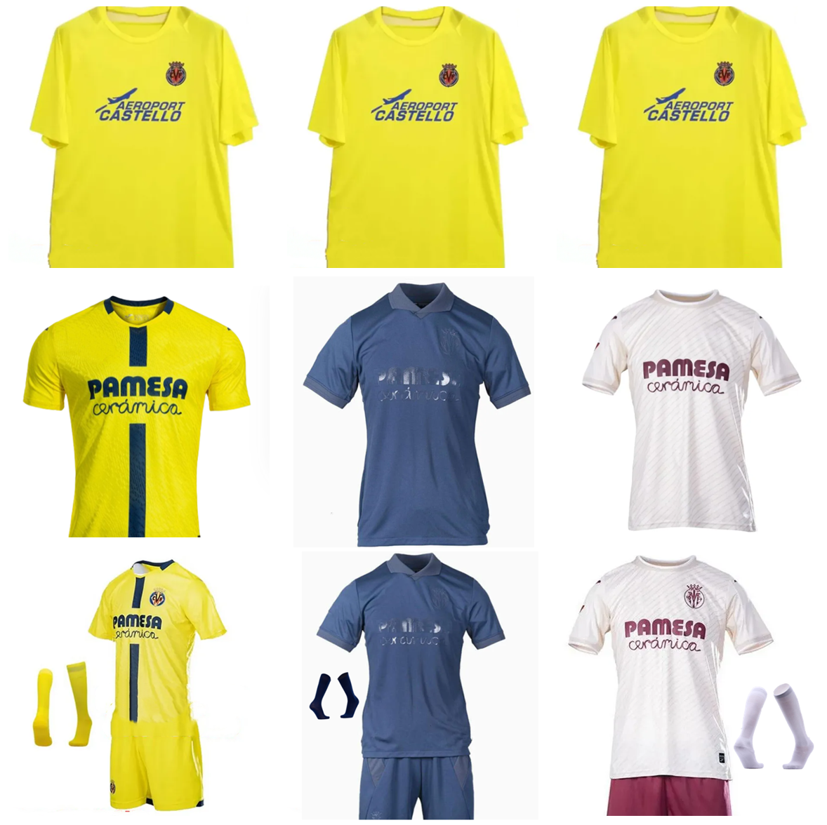 25 26 Villarreal CF soccer jerseys S.CAZORLA CAPOUE MORENO M.TRIGUEROS 2025 2026 CHUKWUEZE PACO FOYTH SORLOTH A.PEDRAZA ALCACER full sets Football Shirts kids Kit