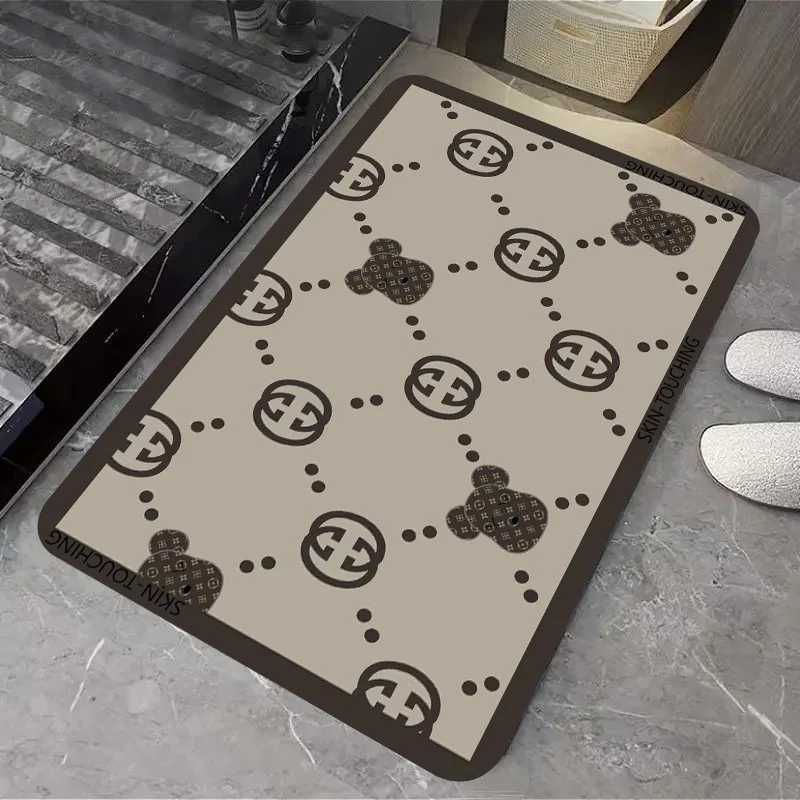 VIKAMA Home Bathroom Door AntiSlip Floor Mat Diatom Mud Bathroom And Kitchen Absorbent Floor Mat Home Decoration Z250917