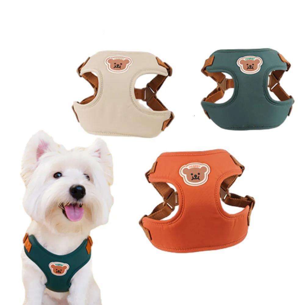 Cute Bear Pet Leash Set Vest Strap Adjustable Breathable Harness for Puppy Cat Dog Supplies