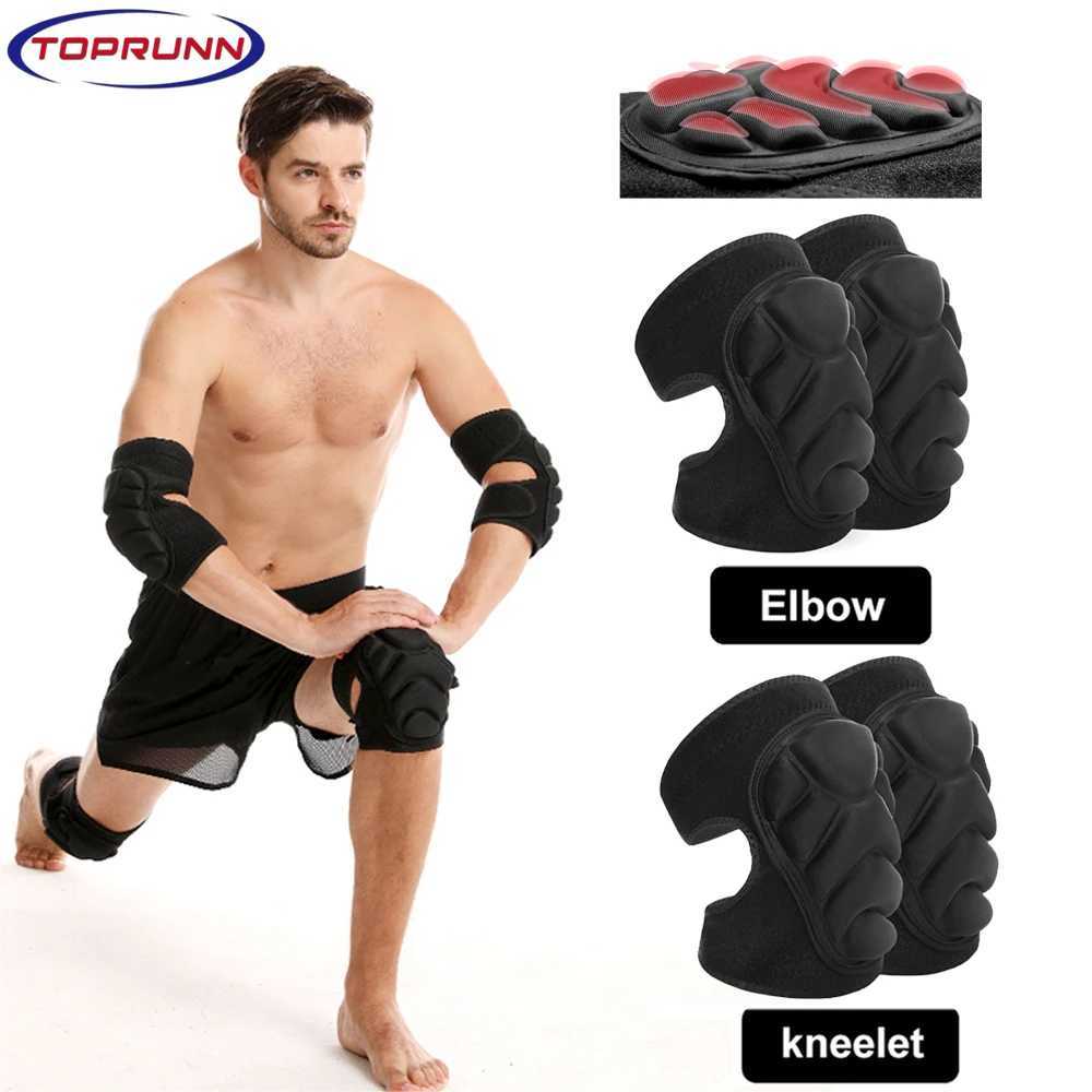 1Pair Knee Elbow PadsThick Sponge Collisioned Kneepads for Sports WorkProtective Knee Support Sleeve for Basketball Running J250917