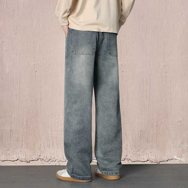 FallWinter 2025 Mens Loose Drawstring Wide Leg Straight Leg Wide Leg Pants Mens RETRO N TrendZ250917
