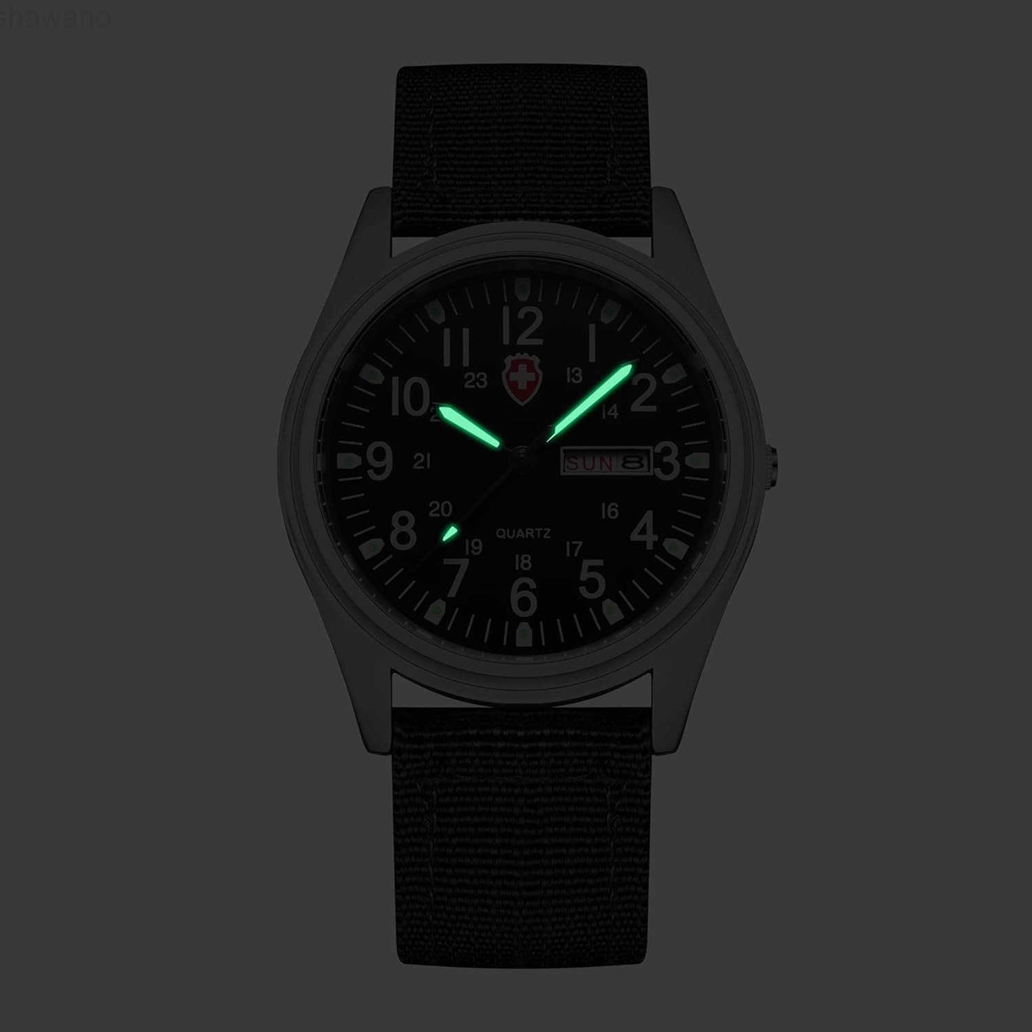 Unisex Military Watches Sport Textile Nylon Strap Stylish Men Watch Luminous Fashion Watches Analog Display Quartz Waterproof Casual WristwatchW250916