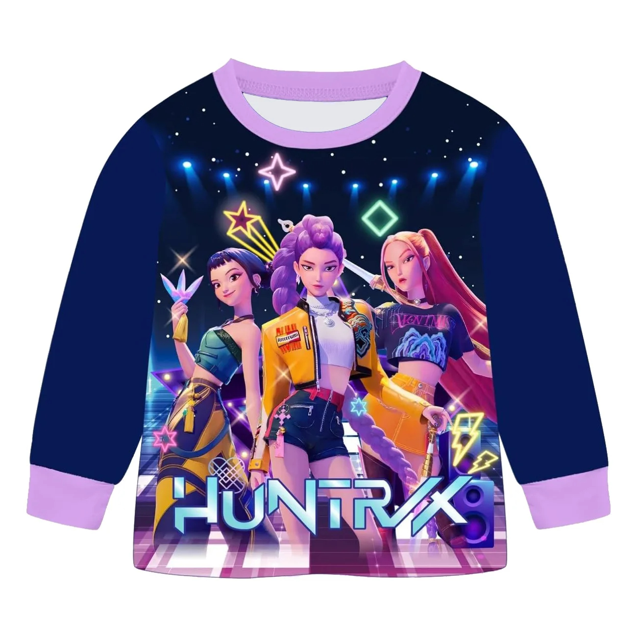 Movie Kpop Demon Hunters Kids Clothes Set Pajamas Sets Boys Daily Nightgowns Girls Long Sleeve T Shirt+Pants 2pcs Set