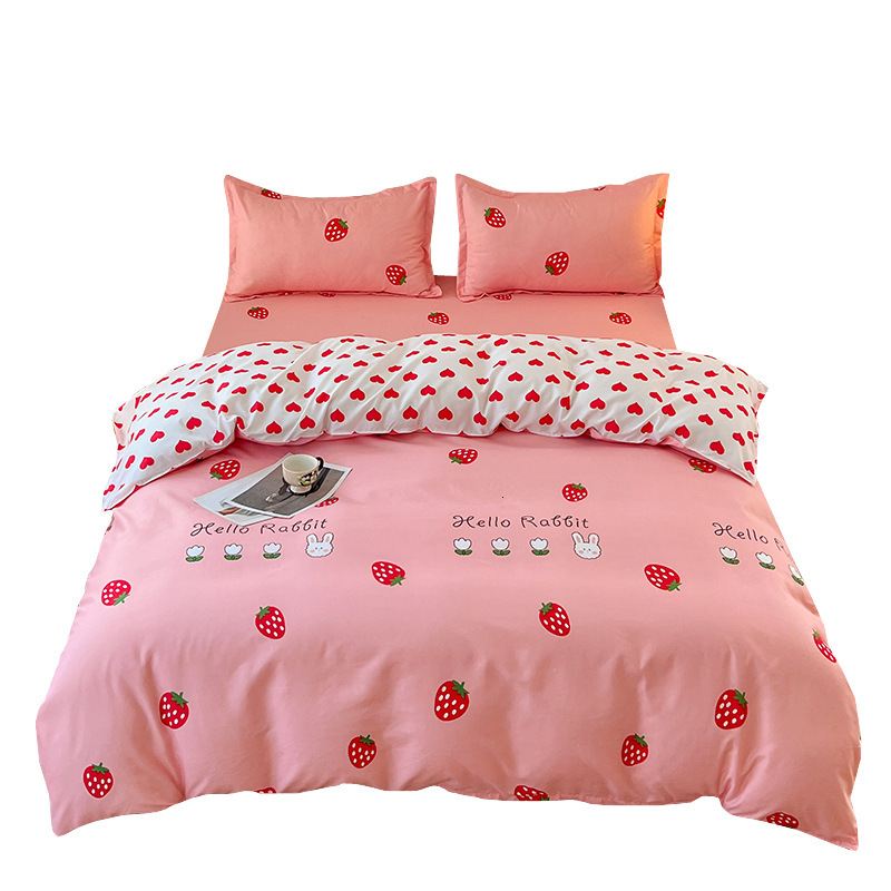 K3220 Four-Piece Simple Dormitory Sheet Three-Piece Bedding Set Bed Bag Taiwan