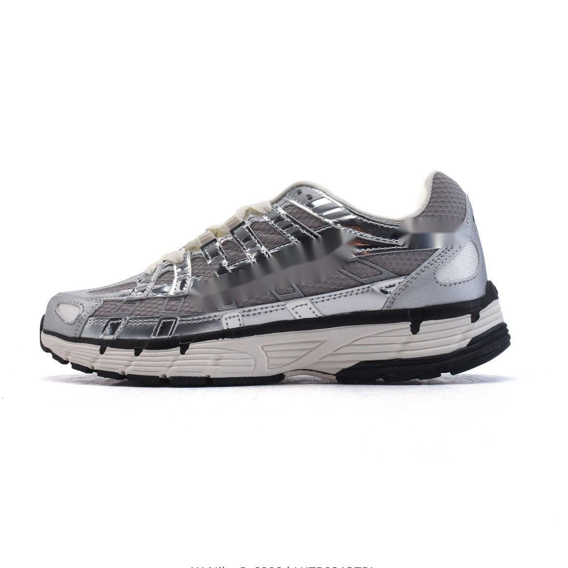 Running Shoes P6000 Silver Blue Mesh Dad Wear-resistant Non-slip Lightweight Sports Durable Comfortable