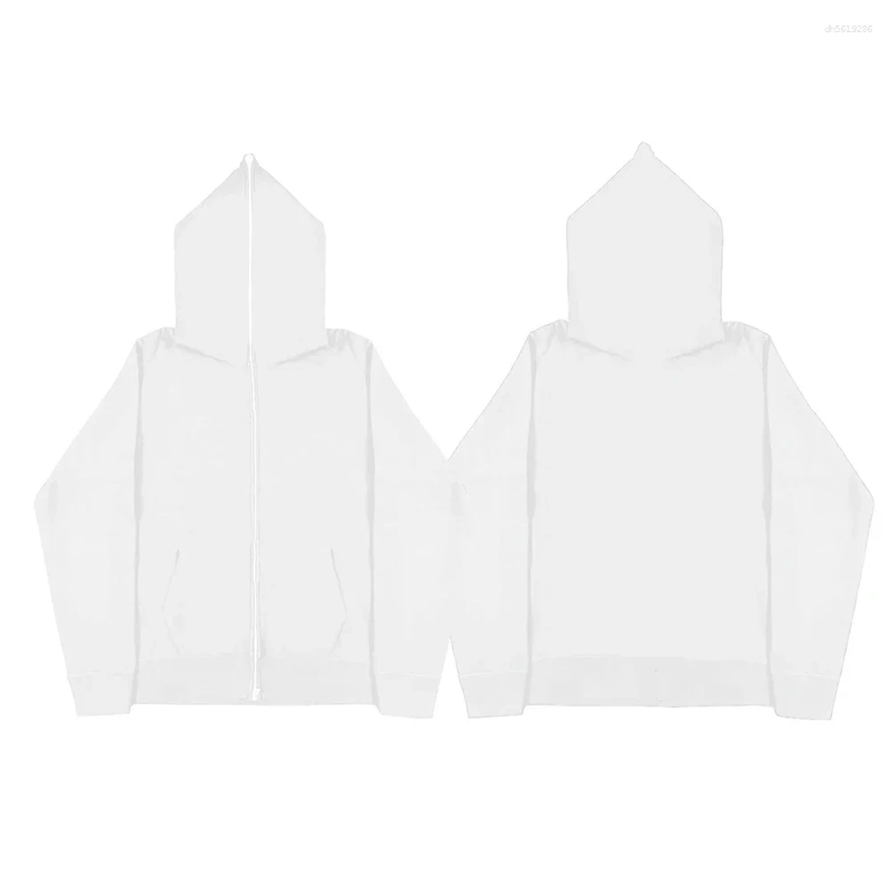 Men's Hoodies 2025 Haruku Jacket Sweatshirts Men Zip Up Retro Long Sleeve Oversized Black Hooded Sweatshirt Coats