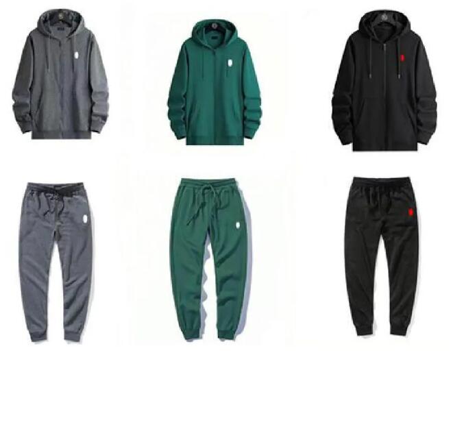 Embroidered Hoodie Mens Hoodies Designer Hooded Men Clothing Tracksuit Set Pullover Horse Long Sleeve Casual Zip Up cardigan Sweatshirt Sweatsuit Set