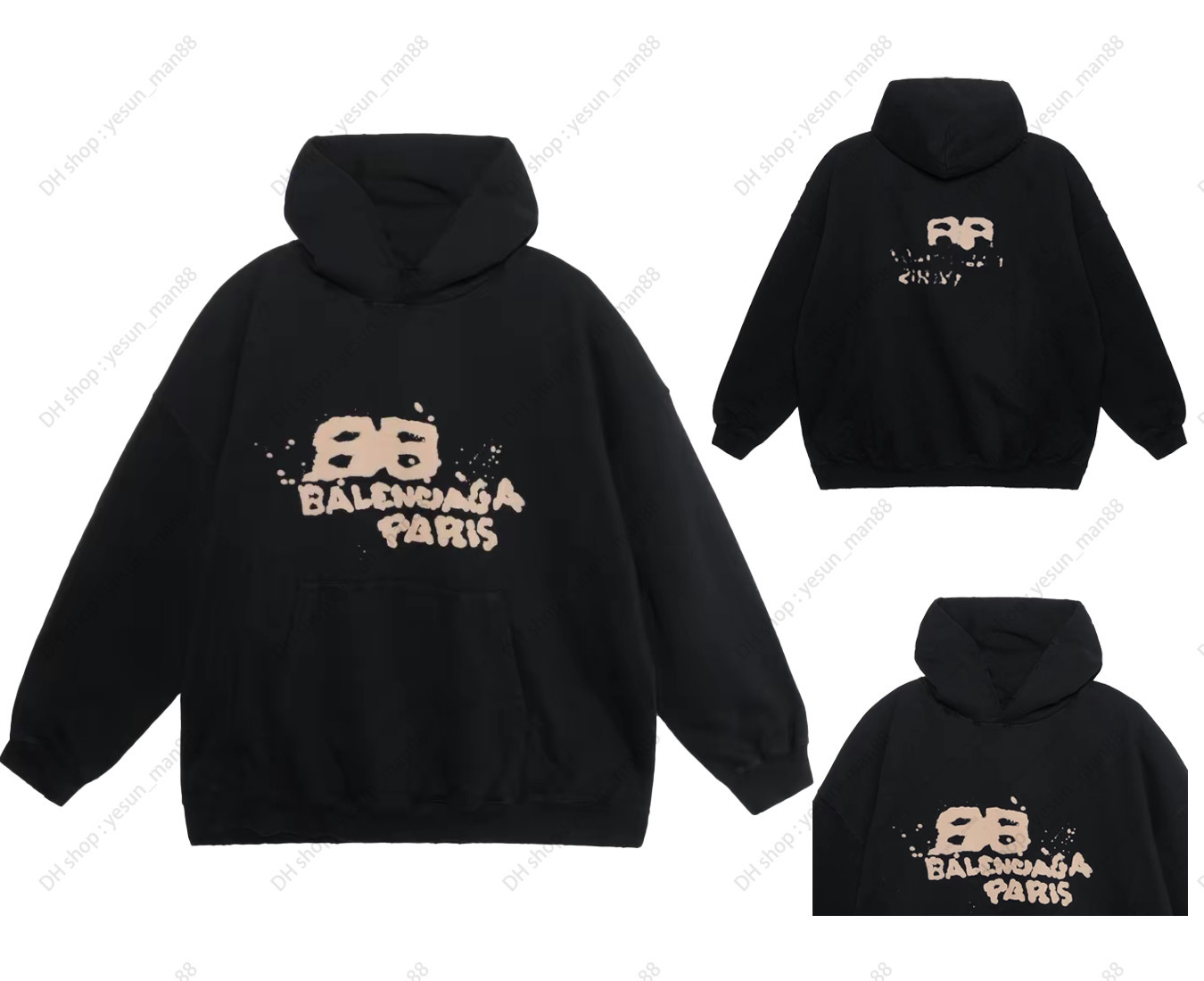 Balennciaga Hoodie BB Hoodie Mens Designer Hoodie Men baleniagaliness Hoodies Designer Hoodies For Men Felpa Felpe Uomo Designer Balenciaagas Hoody Asian size