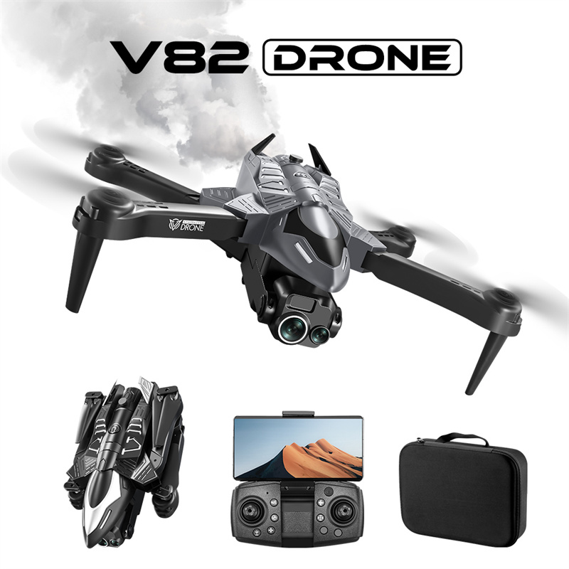 New V82 Drone Aerial Photography HD Professional Drones Optical Flow Positioning Intelligent Obstacle Avoidance Toy Remote Control Aircraft Long Stand