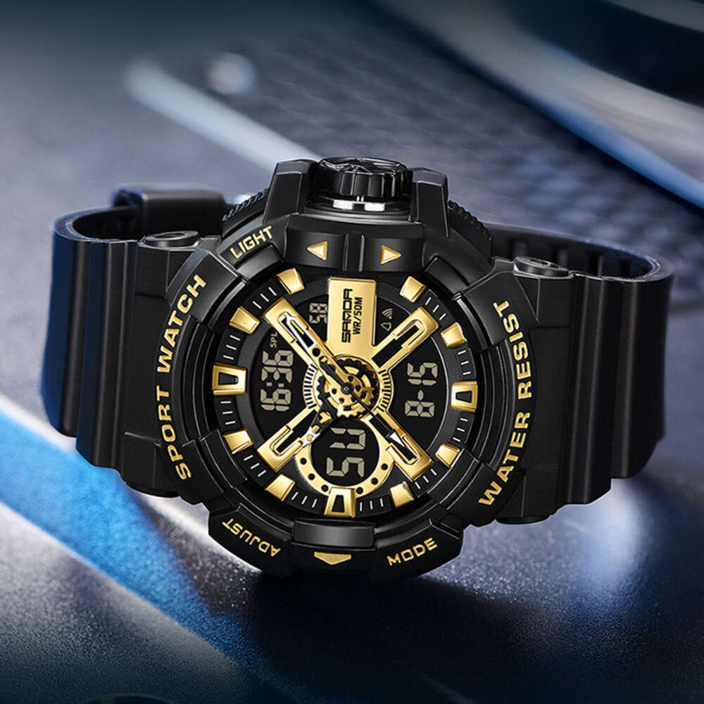 DHwatches Sanda Brand Hot Selling 3128 Electronic Multi-Functional Men's Youth Outdoor Sports Waterproof Student Watch