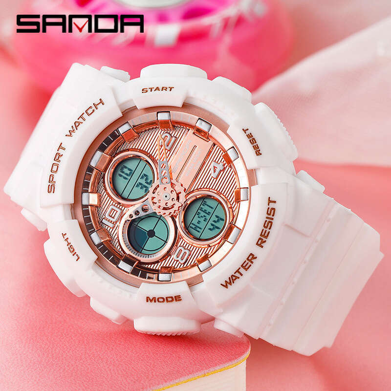 DHgargets Sanda Fashionable Sports Multifunctional Student Electronic Men's Waterproof Quartz Watch