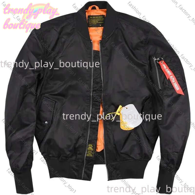 Alphaflys Men's Jackets New Martin Classic Ma1 Bomber Pilot Mens Waterproof Alphalete Baseball Jacket Shoulder Strap Alpha Industry E39