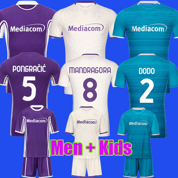 2025 2026 FiorentinAS KEAN Soccer Jerseys BELTRAN ALBERT BIRAGHI SOTTIL MANDRAGORA J.IKONE BREKALO KOUAME DE GEA COLPANI 25 26 home football shirt men kids Firenze