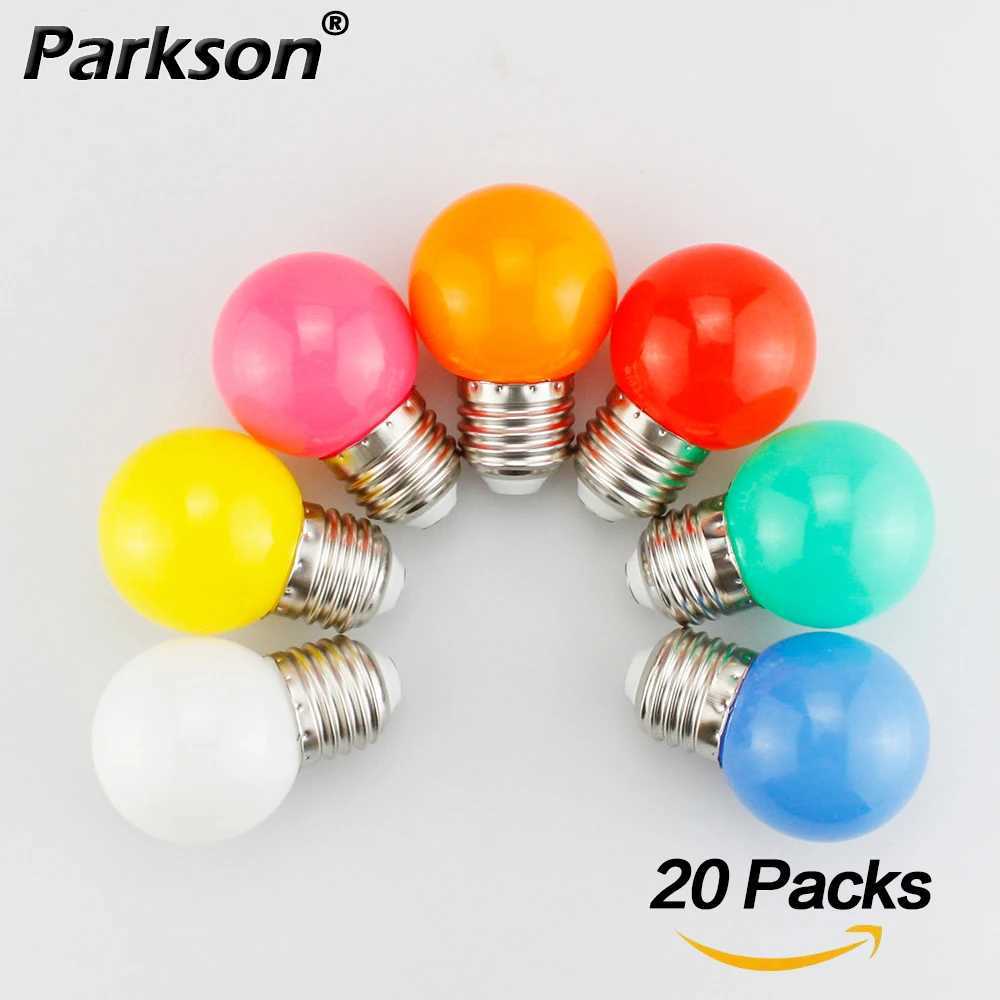 20pcs Colour LED Bulb E27 220V G45 7 Color RGB Lampada LED Lamp SMD3528 Holiday Christmas Lamparas LED Light Bulb Fashlight C250917