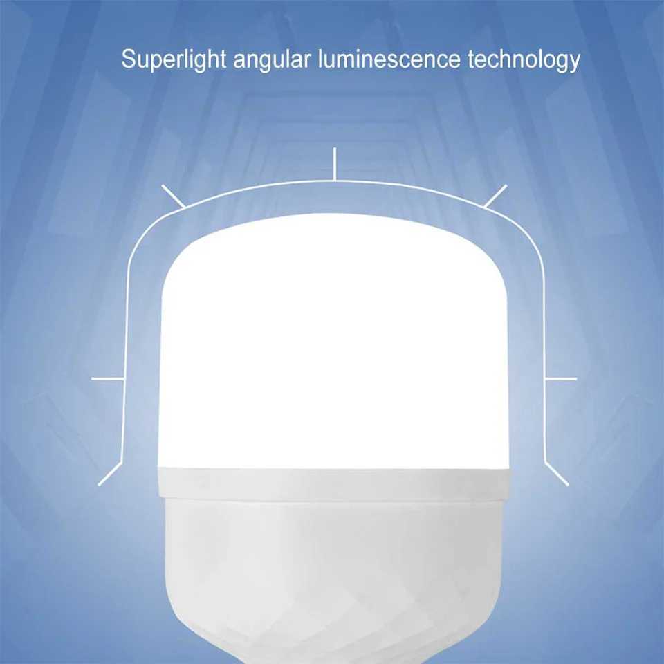 LED Big Light Bulbs E27 20W 30W 40W 50W Screw Mouth Lights Saving Energy Lamp Interior Living Room Bedroom Office Lighting C250917