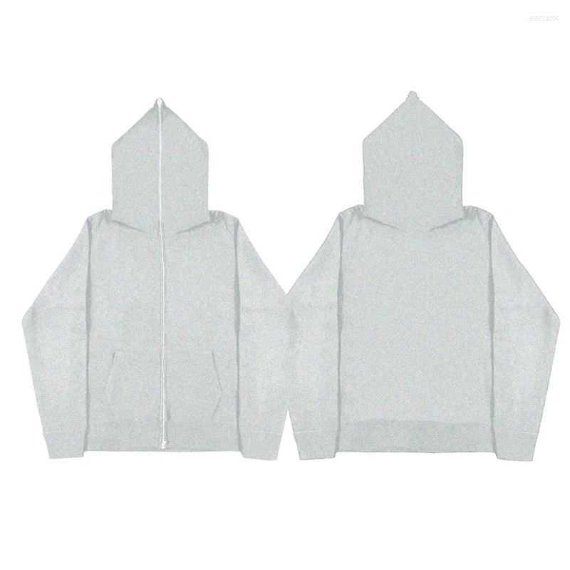Men's Hoodies 2025 Haruku Jacket Sweatshirts Men Zip Up Retro Long Sleeve Oversized Black Hooded Sweatshirt Coats