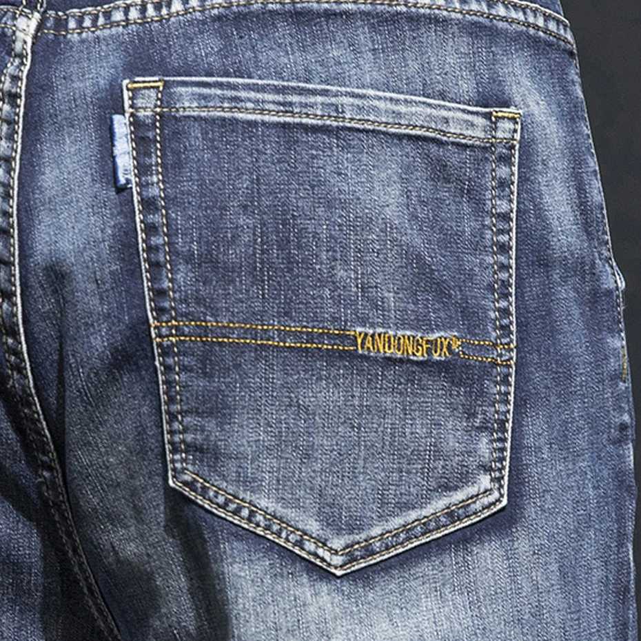 44 Plus Size Jeans Men Denim Pants Casual Fashion Solid Color Jeans Male Big Size Straight TrousersZ250917