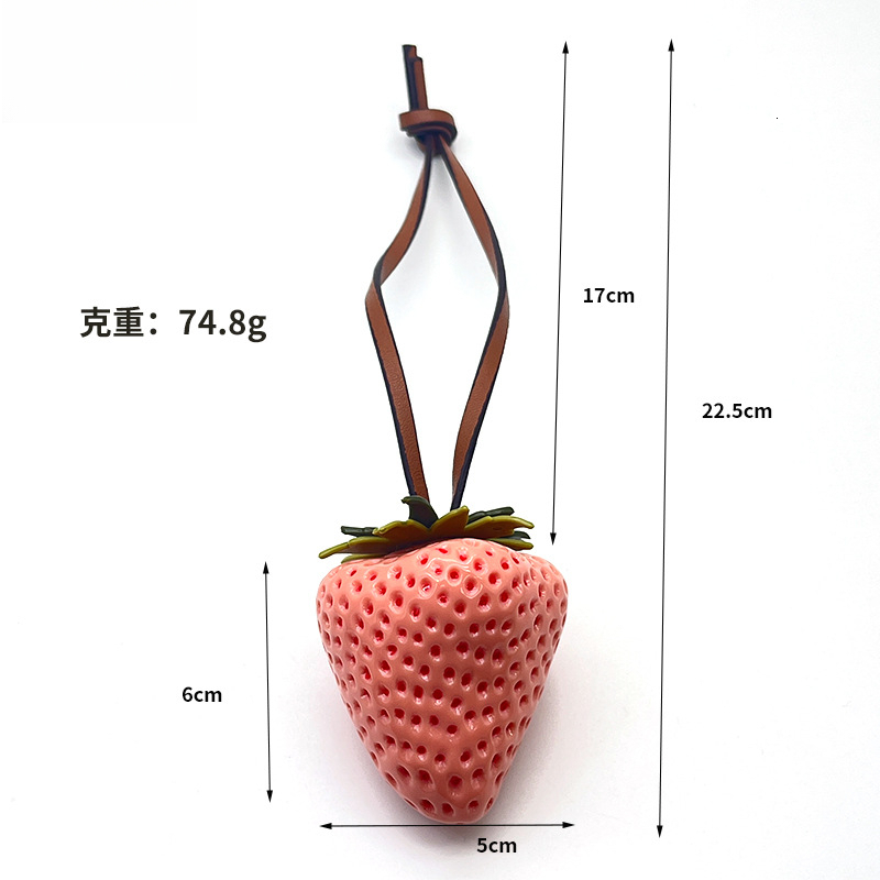 designer keychain 3d acrylic strawberry keychain versatile pendant bag charm new model luxury keychain wallet