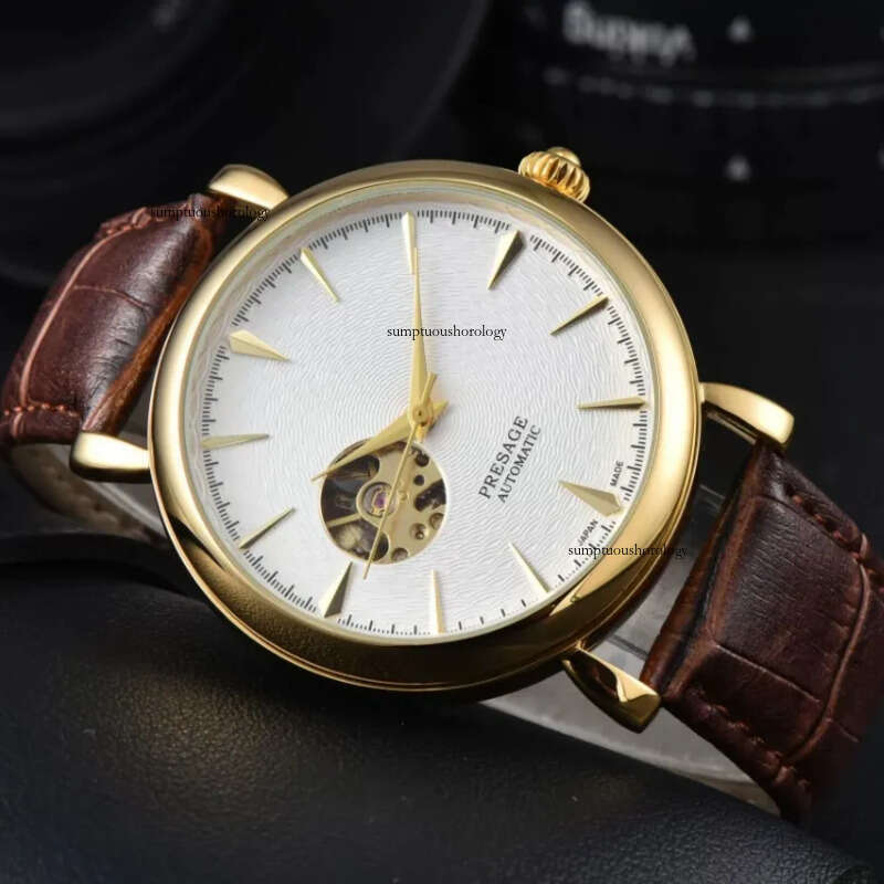 Presage Designer Watch Mens Mechanical Automatic Sapphire Cow Leather Belt Waterproof Seikowatch Watches