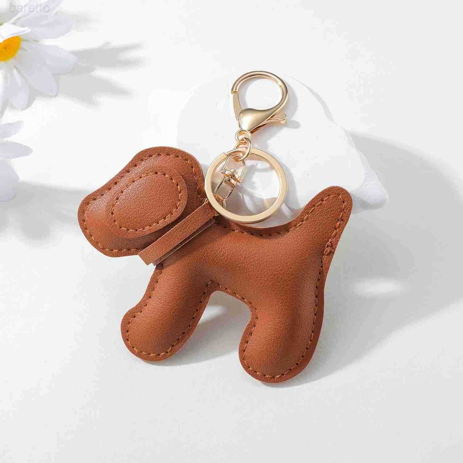 Leather Dog Bag Charm Dog Lover Charm Keychain for Purse Handbags Bag Accessories Z2509017