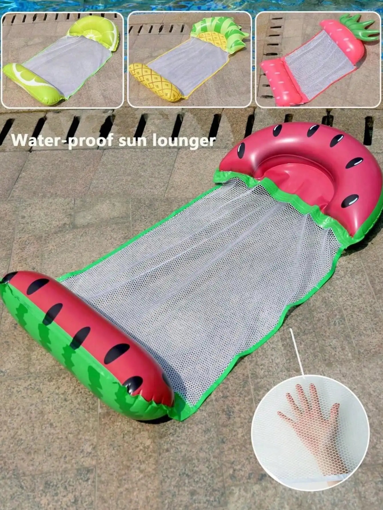 Summer Foldable PVC Inflatable Floating Row Swimming Pool Water Hammock Air Cushion Bed Water Sports Water Bed Can Lie or Sit 250917