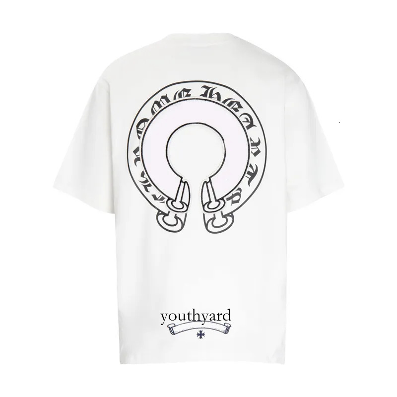 Chrome Shirt Heartt Tee Unisex Designer Round Neck Oversized T Shirt Horseshoe Sanskrit Crosses Graphic Print Long Sleeve Short Sleeved Clothes Heartstshirts Ccc