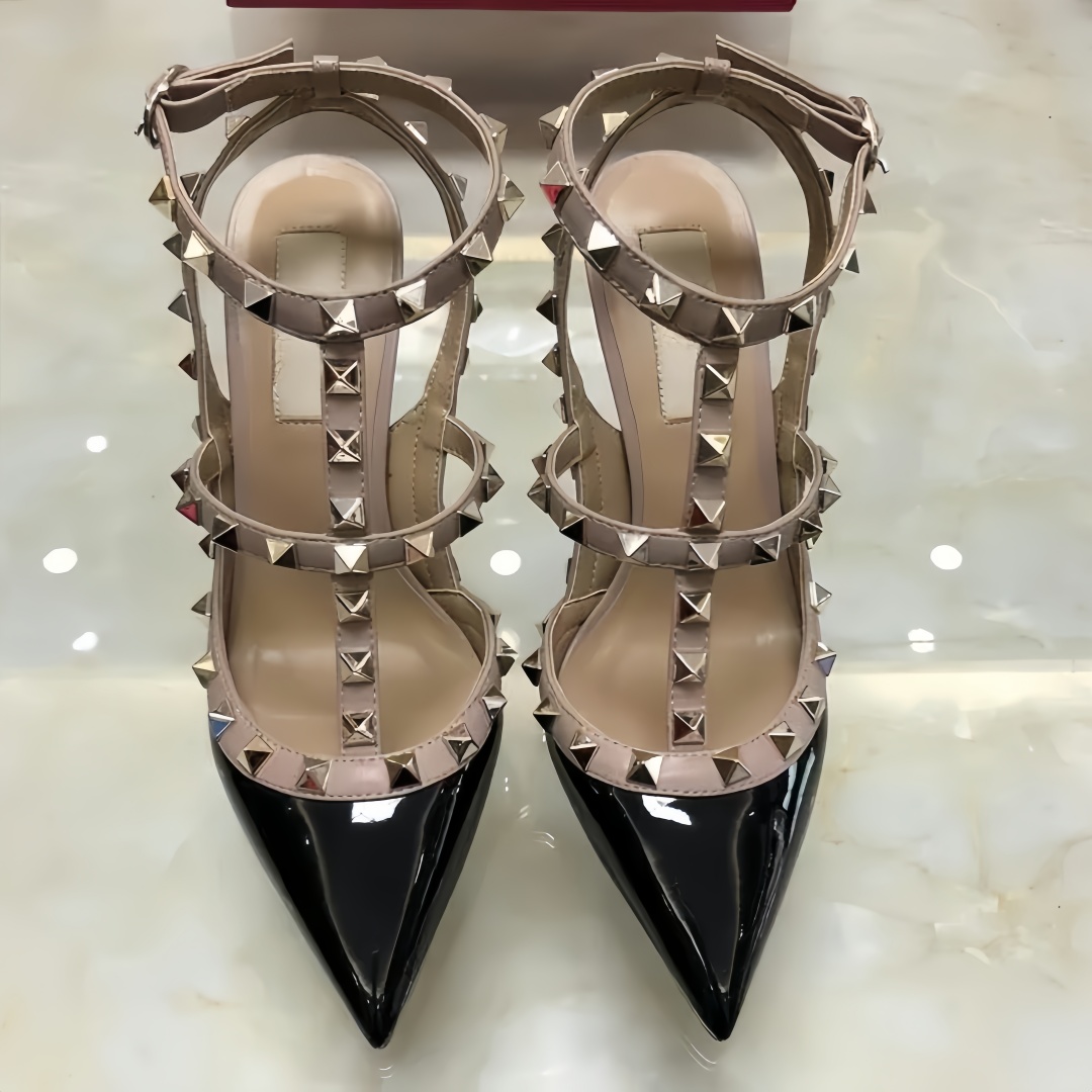 Boots Designer heels Boots women dress shoes Red Shiny BottomBoots Toe Sandals 8cm 10cm 12cm Stiletto Genuine Leather Woman Pumps with Dust Bag