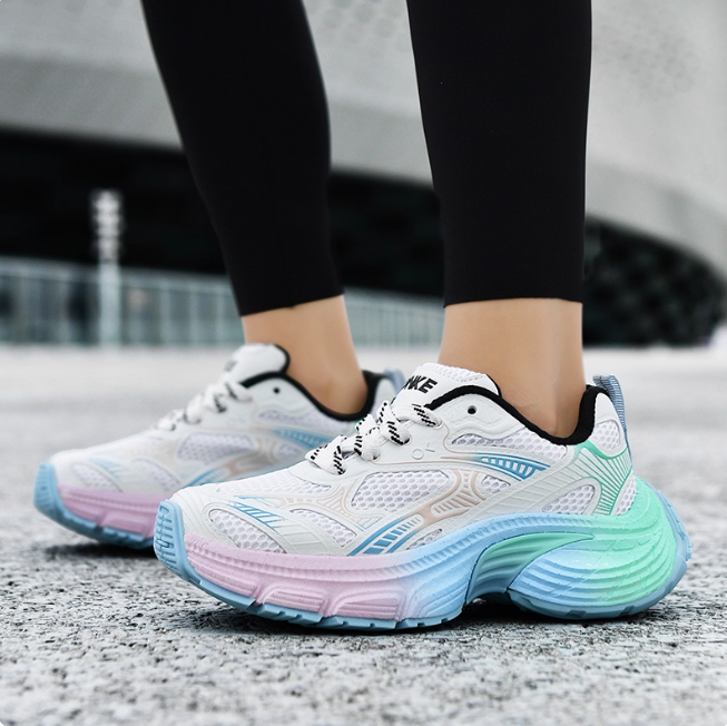 ONKE Men's Sports Shoes New Autumn Thick-Soled Women's Shoes Breathable Dad Shoes Mesh Material No Sweat In Autumn Fit For Commute And Shopp