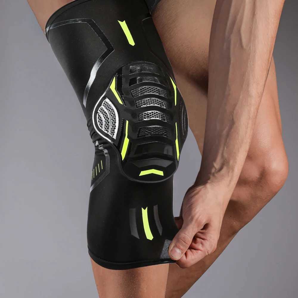 1PC Breathable Absorb Sweat Basketball Knee Pad Honeycomb Shockproof Long Leg Sleeves Knee Brace Football Sports Knee Guard J250917