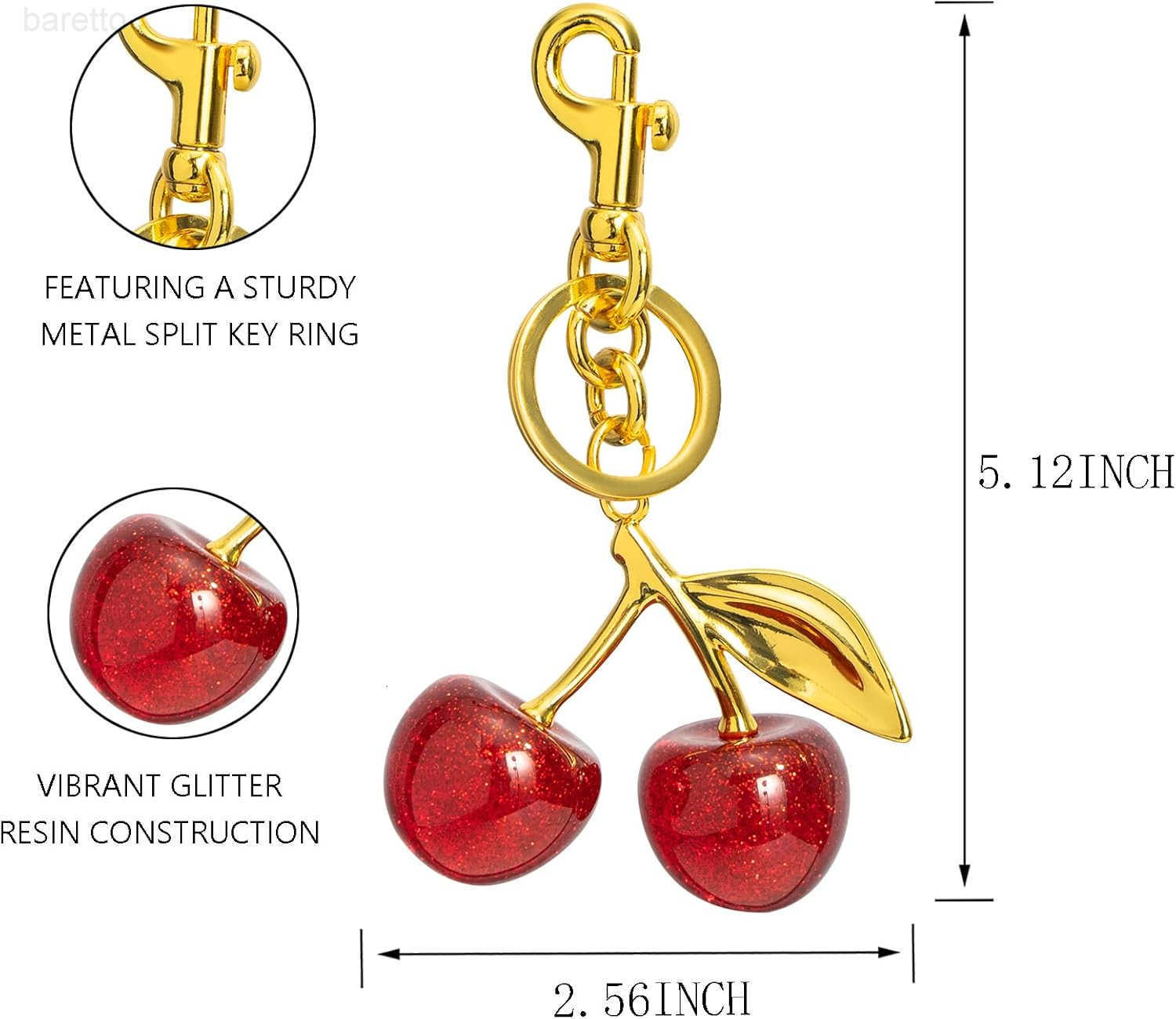 Cherry Keychains Bag Charms Purse for Women Car Key Chains Women Cute Gifts for Birthday Mothers Christmas Valentine Z2509017