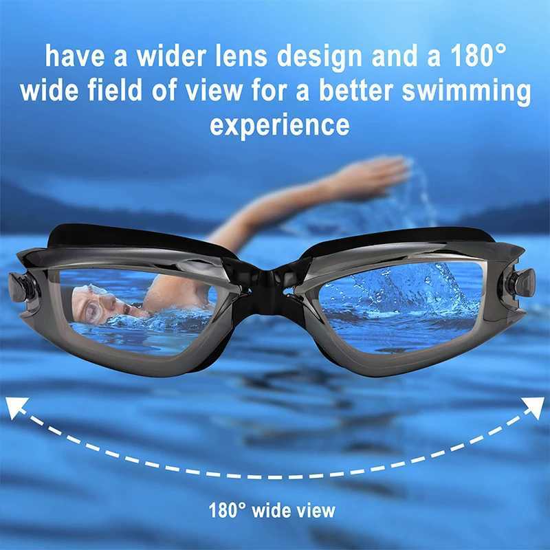 High Definition Swimming Goggles Adult Fashion Universal Silicone Waterproof Antifog Electroplating Swimming New Style J250917