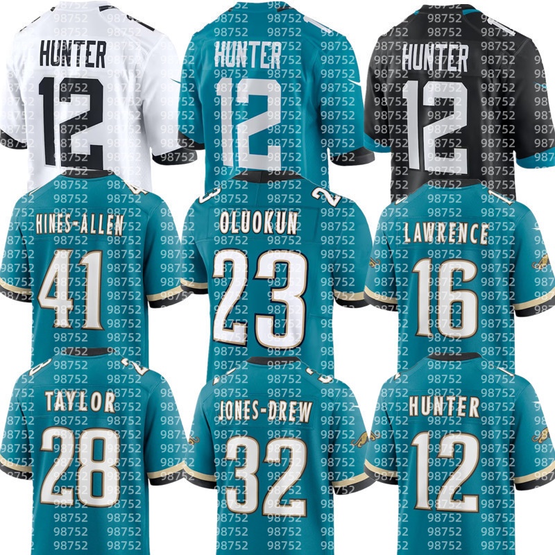 Travis Hunter Fred Taylor Trevor Lawrence Josh Hines-Allen Travis Etienne Jr Tank Brian Thomas Jr Gabe Davis Christian Kirk Oluokun Football NFL Jaguars Jersey
