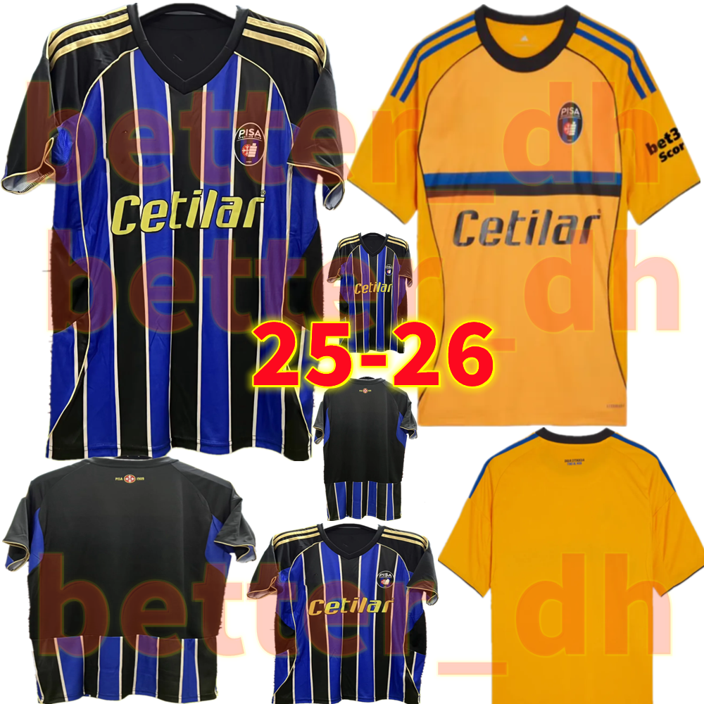 25 26 CUTRONE Pisa SC JERSEY soccer Jerseys Fans 2025 2026 Pisa football shirt men camisas de futebol black fourth uniforms A.DIAO NICO PAZ kitss