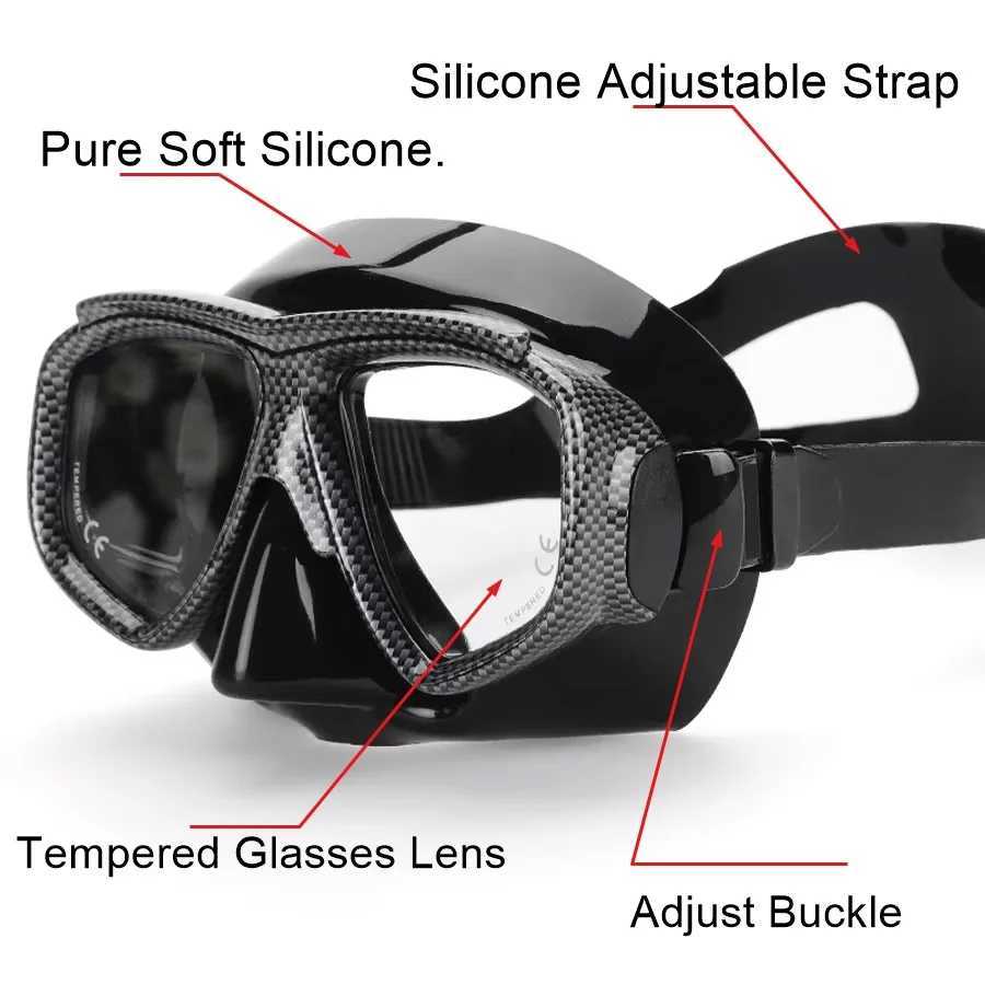 Customize Myopia Diving Mask Snakeskin Anti Fog for Spearfishing Gear Swimming Masks Googles Nearsighted Lenses Shortsighted J250917