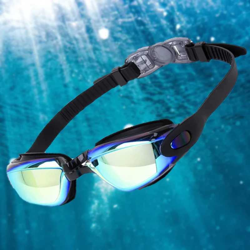 High Definition Swimming Goggles Adult Fashion Universal Silicone Waterproof Antifog Electroplating Swimming New Style J250917