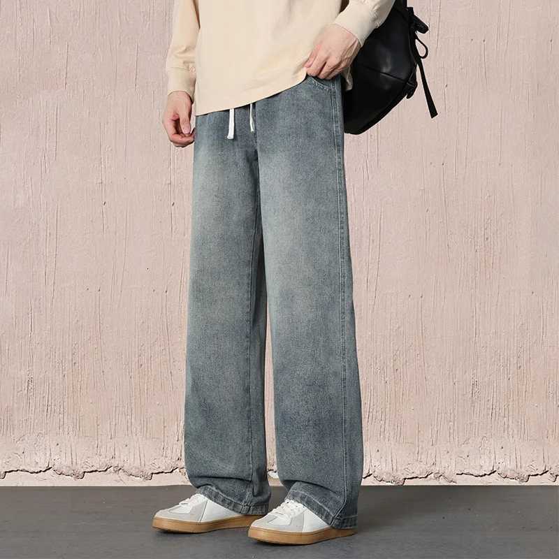 FallWinter 2025 Mens Loose Drawstring Wide Leg Straight Leg Wide Leg Pants Mens RETRO N TrendZ250917