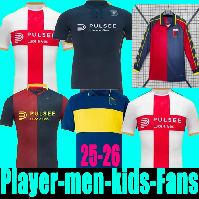 2025 2026 S-4XL Genoa BALOTELLI home away Soccer Jerseys PINAMONTI MESSIAS JR VITINHA BADELJ CFC MAOVSKYI FRENDRUP THORSBY BOHINEN Football Shirts Men 465456456