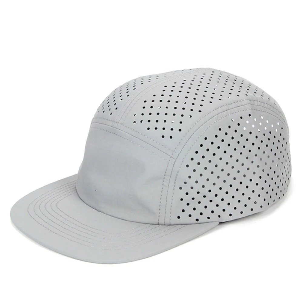 Perforated 5Panel Cap for Men Lightweight Breathable Quickdrying Baseball Caps Running Camping Hiking Training Outdoor Hat 250917