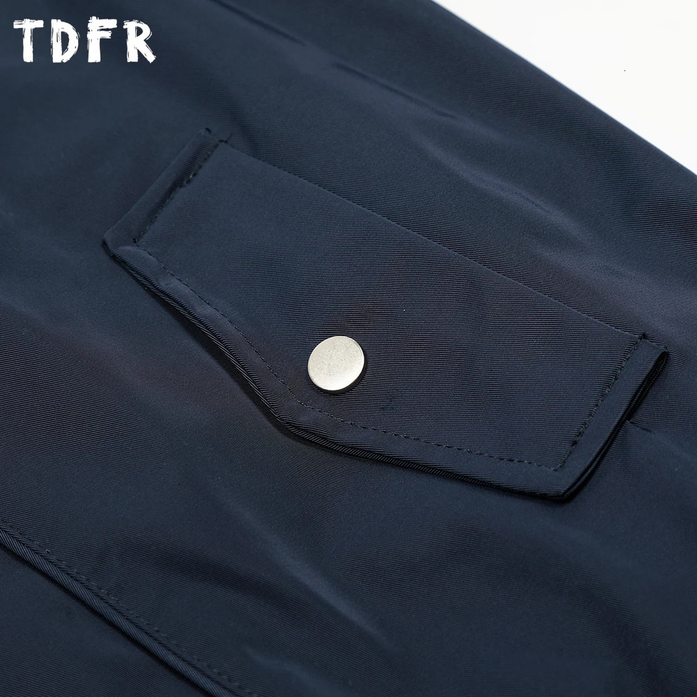 Patchwork twopiece Cargo Jacket Mens Pocket Retro Casual Lapel Loose Long Sleeve Outerwear Man 250917