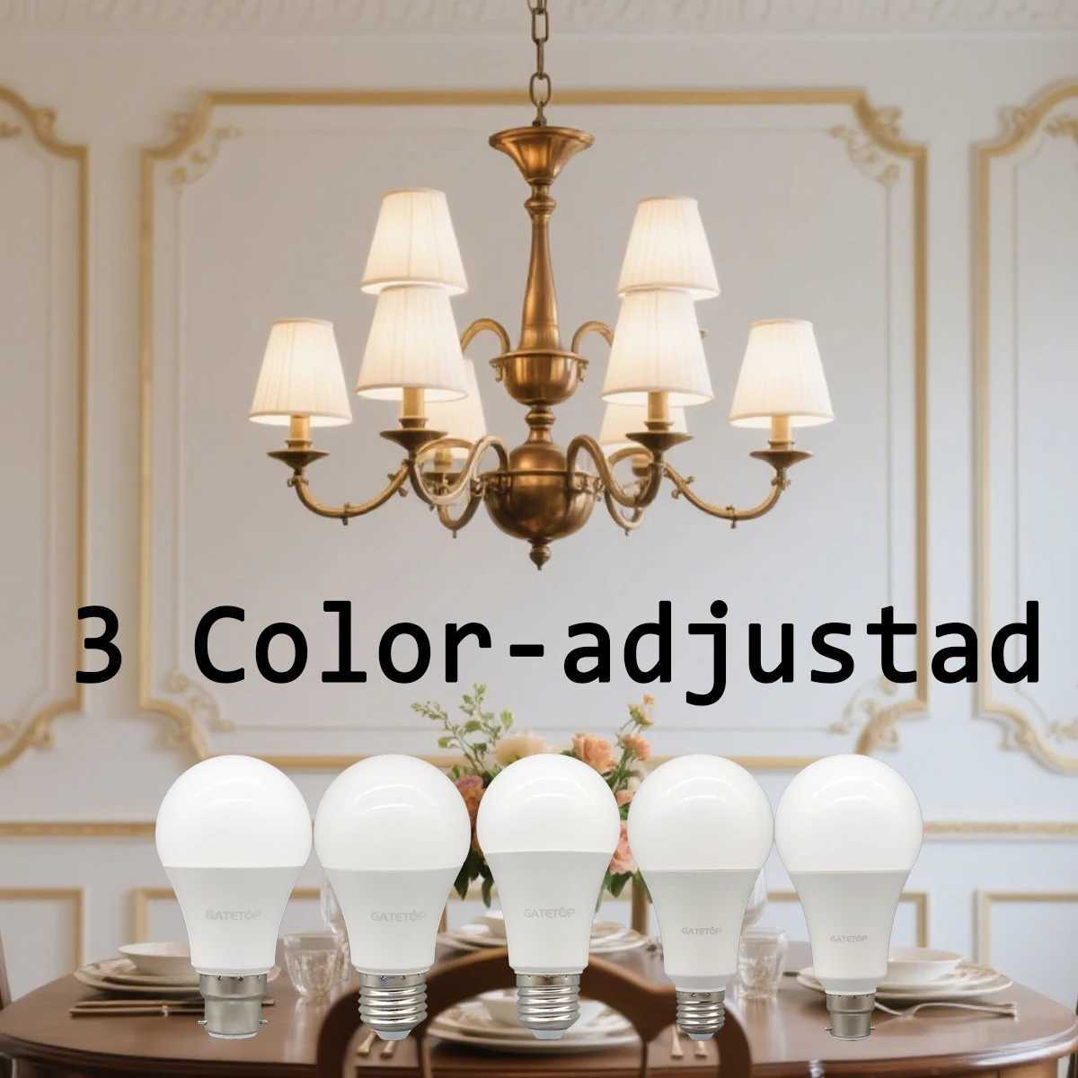 120pcs LED 3 Color adjusted Bulb AC110V 220V E27 B22 base Light Bulb 3CCT3000K 4000K 6000K Memory Function Color Temp Reset C250917