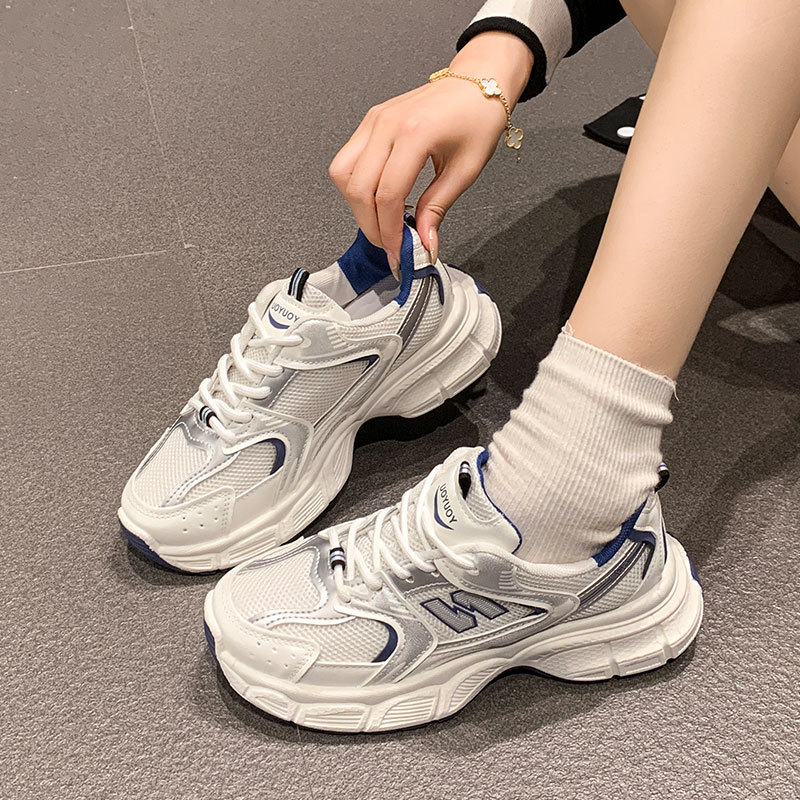 Thick-soled street-style dad shoes for women 2025 new autumn model making feet look smaller versatile sports shoes casual running shoes trendy
