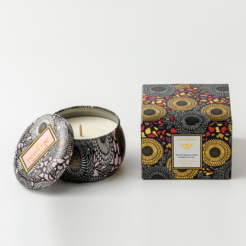 Handcrafted Three-Tone Flame-Free Soy Wax Candles with Aromatic Scents for Gifting Boxes Bulk Purchase