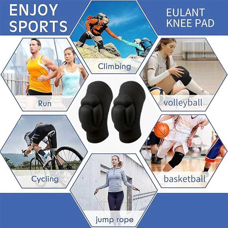 2pcs Sports Kneepad Thickening AntiCollision Sports Protection Knee Pad Elastic Breathable Knee Brace for Dancing Football J250917