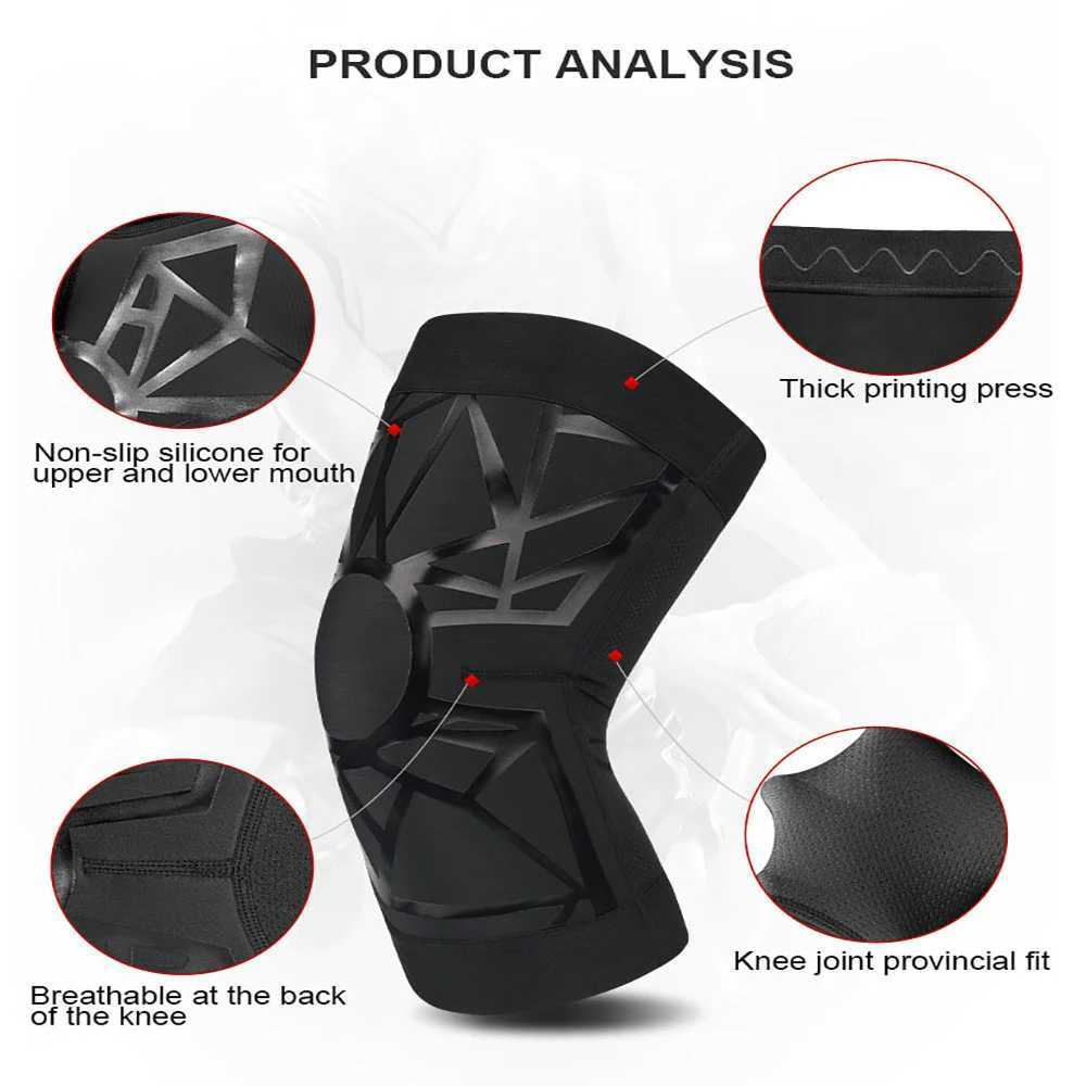 1Pcs Knee Compression Sleeve Brace Support for Knee Pain for Men Women Running Basketball Volleyball Weightlifting Gym J250917